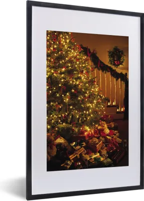 Produktbild von MuchoWow® MuchoWow® Gerahmtes Poster Weihnachten - Weihnachtsbaum - Weihnachtsschmuck 40x60 cm - Poster mit zchwarzem Bilderrahmen - Poster in Rahmen