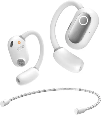Zdjęcie produktu dla Otwarte słuchawki douszne, kierunkowa akustyka, mocny bas, ultralekkie, wodoodporne IPX4, mikrofony ENC z Bluetooth 5.3 - do biegania, treningu, fitnessu