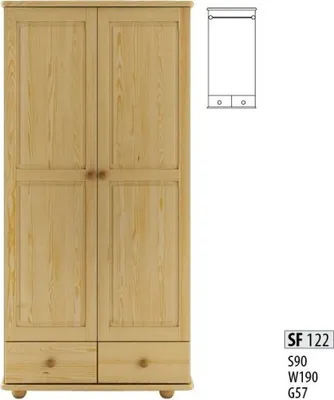 Image de Armoire en bois Armoire Penderie Chambre à coucher Meubles en bois massif Armoires