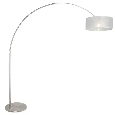 Produktbild von Steinhauer Stehleuchte Sparkled Light 1-flammig Schwarz Matt/ Silber 125-166x34cm