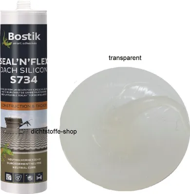 Produktbild von Bostik S734 Seal N Flex Dach Silicon transparent 300ml Kartusche Silikon