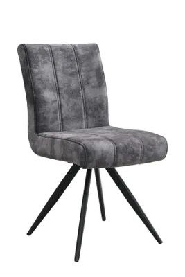 Produktbild von Hela Tische, Drehstuhl Esszimmerstuhl Porto, Bezug Velvet Anthrazit, Lehne mit Griff, 360° drehbar, FEDERKORB Polsterung, Rundrohr-Stativgestell