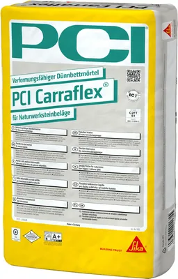 Produktbild von PCI Carraflex Fliesenkleber Natursteinkleber weiß 25 kg