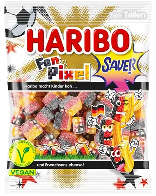 Produktbild von Haribo Fan Pixel sauer vegan 160g