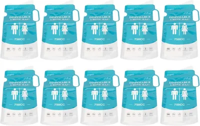 Produktbild von Urinalbeutel 10 Stück, tragbarer Notfallbeutel, für Camping, für Frauen, kompakt