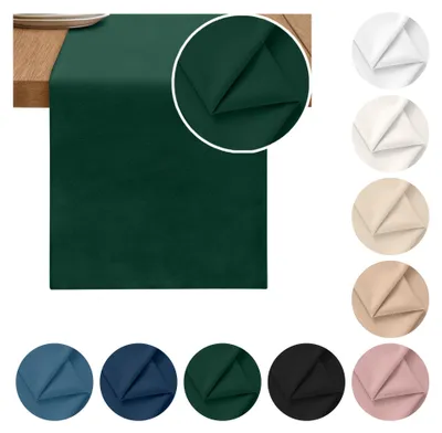 Produktbild von Zarter MATTER VELOURS-TISCHLÄUFER, Dunkelgrün 40x275 cm