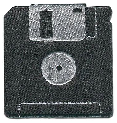 Produktbild von Diskette Floppy - Aufnäher, Bügelbild, Aufbügler, Applikationen, Patches, Flicken, Zum Aufbügeln, Größe: 5,5 x 5,5 cm