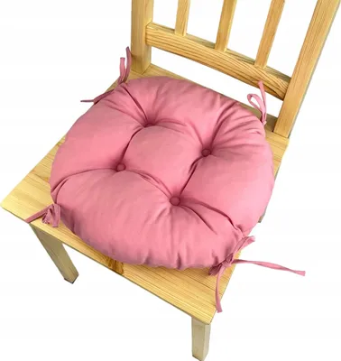 Produktbild von Stuhlkissen, Rundes Stuhlkissen, Sitzkissen, Rosa, 35x8cm, Kissen für Wohnstühle und Gartenmöbel, Gartenkissen,