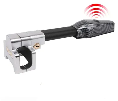 Immagine prodotto di Bloccasterzo universale con funzione di allarme, retrattile, in acciaio, dimensioni 39-44,5 cm