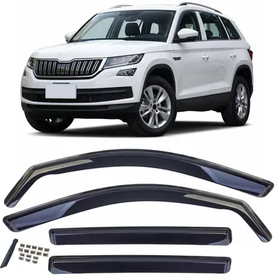 Obrázok produktu pre Deflektor vetra a dažďa, čierny, pre vozidlá Skoda Kodiaq, modelové roky 2017-2023