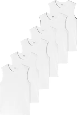 Produktbild von uncover by Schiesser 6er Pack Basic Unterhemd / Tanktop Tank Tops mit perfekter Passform, Hochwertige Verarbeitung und hohe Formstabilität, Weiche Single Jersey Qualität