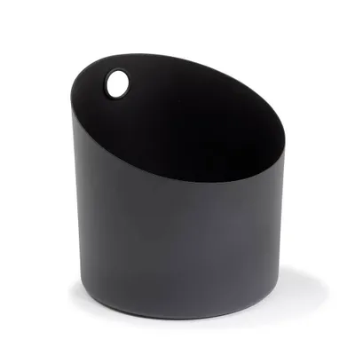 Produktbild von Saunakübel Serie 4 aus Aluminium, Schwarz, 5,0 l, Ø 24,5 cm, Höhe 20 cm, mit Kellenloch