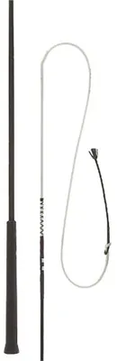 Immagine prodotto di Hispano Hipica: frustino da equitazione corto in nylon e PVC con impugnatura in plastica, nero, 140 cm