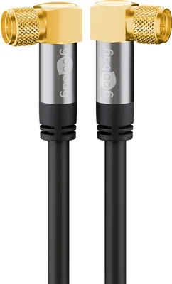 Zdjęcie produktu dla goobay SAT kabel antenowy 135 typ 4 x ekranowany 90° czarny 10 m