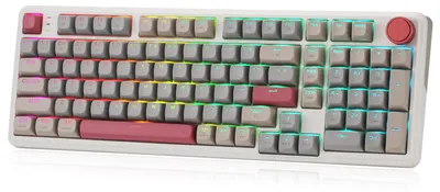 Immagine prodotto di Tastiera da gaming con 100 tasti, illuminazione RGB - Layout compatto al 100% - USB-C, Bluetooth, 2.4 GHz
