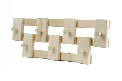 Immagine prodotto di Appendiabiti da parete in legno di tiglio con 7 ganci