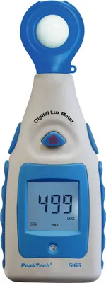 Produktbild von PeakTech Digital Luxmeter, Lichtmesser, Beleuchtungsmessgerät, Helligkeitsmesser, Messgerät mit Messbereich von 0-200000 Lux, 1 Stück, P 5165