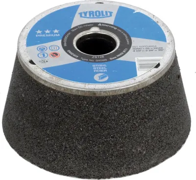Image de Meule boisseau TYROLIT PREMIUM***, Ø x épaisseur de paroi : 110 x 20 mm