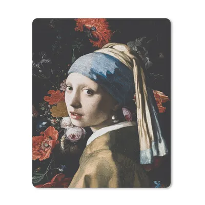 Produktbild von MuchoWow® Mauspad Mousepad Das Mädchen mit dem Perlenohrring - Vermeer - Jan Davidsz de Heem 30x40 cm - Mousepads - Maus Mat - Pad - Mausunterlage - Mausmatten