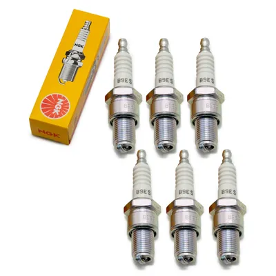 Produktbild von Zündkerzen Set NGK 6x B9ES Zündkerze, 19,0mm Langgewinde Ø 14,0mm Hex 20,8mm, Elektrodenabstand 0,75mm, Wärmewert 9, 2108 / 2611 / 7148