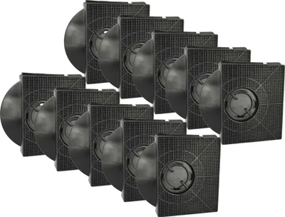 Produktbild von vhbw 10x Aktivkohlefilter Ersatz für IKEA CHF303/1, NYTTIG FIL 558, C00380051, AS-AZKF060, C00090716 für Dunstabzugshaube - 21,3 x 20,7 x 4,1 cm