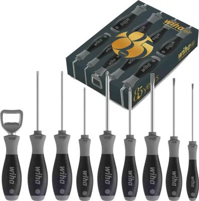 Produktbild von wiha - SoftFinish-Schraubendreher-Set, 8-teilig + Flaschenöffner [WH46544]