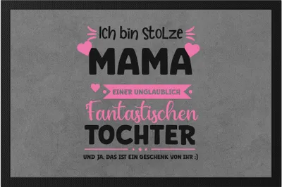 Produktbild von Ich bin stolze Mama Fußmatte Muttertag Geschenk Tochter Mutter Geburtstag