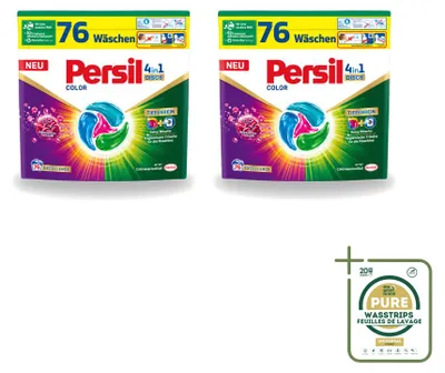 Produktbild von 2 x Persil Discs Color 4-in-1 Waschmittel - 76 Kapseln - Vorratspackung - 2 Stücke