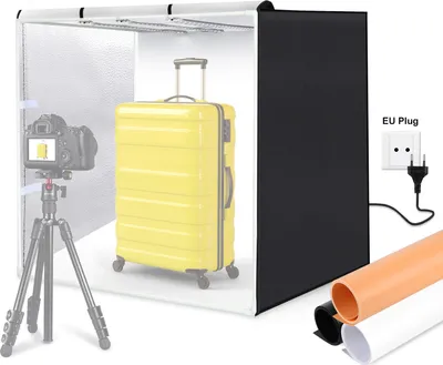 Obrázok produktu pre PULUZ PU5083 80 x 80 x 80 cm, veľký skladací LED svetelný box, stolný fotografický svetelný box, 90 W softbox, 234 LED diód, 5500 K, s reguláciou jasu, s 3 farebnými pozadiami pre produktovú fotografiu v štúdiu