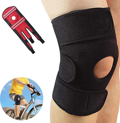 Produktbild von Knieorthese Offene Patella Stabilisator Neopren Kniestütze für M?nner Frauen Laufen Basketball Meniskusriss Arthritis Gelenkschmerzlinderung