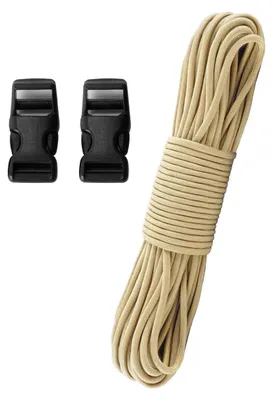 Produktbild von Namvo 550 Paracord Mil Spec Typ III 7 Strang Fallschirm Schnur Gesamtlänge 100ft / 30 Meter - golden
