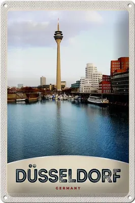 Produktbild von Blechschild Reise 20x30cm Deutschland Düsseldorf Fernseherturm