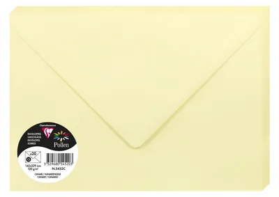 Produktbild von Clairefontaine 5452C, C5 (162 x 229 mm), Gelb, C5 (162 x 229 mm), Papier, 120 g/m², 20 Stück(e)