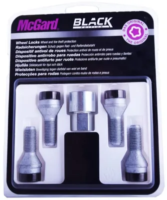 Produktbild von MCGARD Black Edition Felgenschlösser Satz 60° М12 SW17 55,6mm Länge
