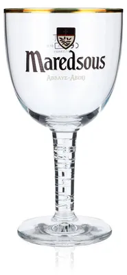 Produktbild von Maredsous Bierglas 0,33l Biergläser Pokal Kelchglas Goldrand