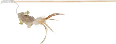 Immagine prodotto di Topo di peluche con piume Trixie Play Rod