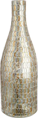 Immagine prodotto di Gilde Vase, "Sanga", graphisch, Glas, goldfarben, silberfarben, VE 2, H. 37 cm, D. 13 cm 59161 4063387591611