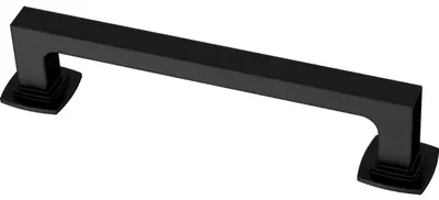 Kastgriff Bar 128 mm, Mattschwarz, 10er-Pack, Zink