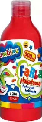Produktbild von Plakatfarbe rot in Flasche 500ml Bambino