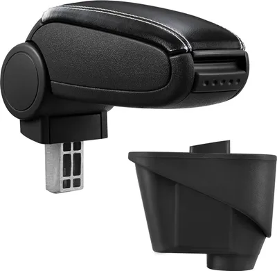 Image de Accoudoir central revêtement cuir noir / blanc pour Citroen DS3 à partir de 2010-