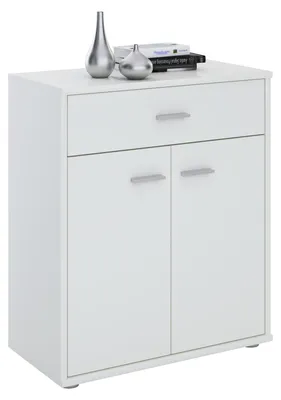 Produktbild von Kommode Sideboard Schrank TOMMY weiß, Anrichte mit 1 Schublade und 2 Türen