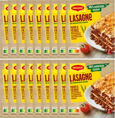 Image de Maggi Fix pour Lasagne Ingrédients épicés à la tomate 30 g Paquet de 18