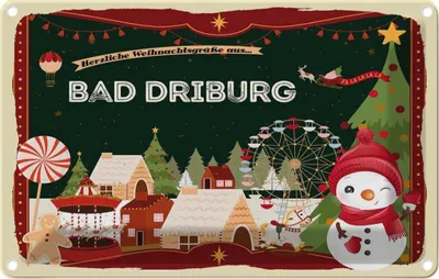 Produktbild von vianmo Blechschild 20x30 cm Weihnachten aus BAD DRIBURG