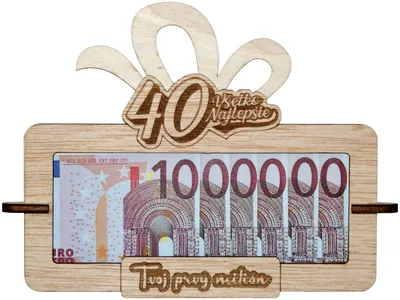 Obrázok produktu pre Tabuľka na peniaze Tvoj prvý milión k 40