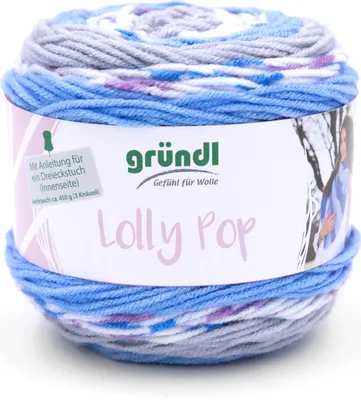Produktbild von gründl  150g  blau-grau-20  Häkelgarn Strickgarn  LollyPop