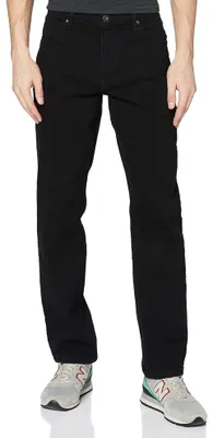 Productafbeelding van WRANGLER - Jeans voor heren - Regular fit - Rood met kabelpatroon - Zwart gewassen