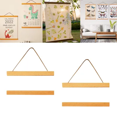 Magnetische Holz-Posterleisten 2er-Set, 21 cm, Wanddekoration