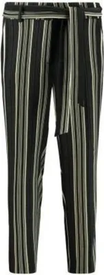 Produktbild von Cambio Damen gestreifte Stoffhose mit Bindegürtel