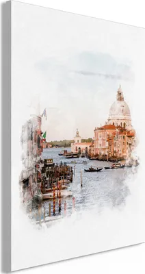 Produktbild von Vlies Leinwandbild - Watercolour Venice (1 Part) Vertical 40x60 cm Städte c-C-0447-b-a