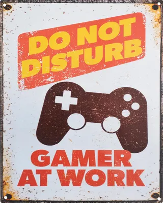 Produktbild von Moritz Blechschild 20 x 25 cm Do Not Disturb Gamer At Work Deko Metallschild Retro Vintage Retro Sprüche lustig